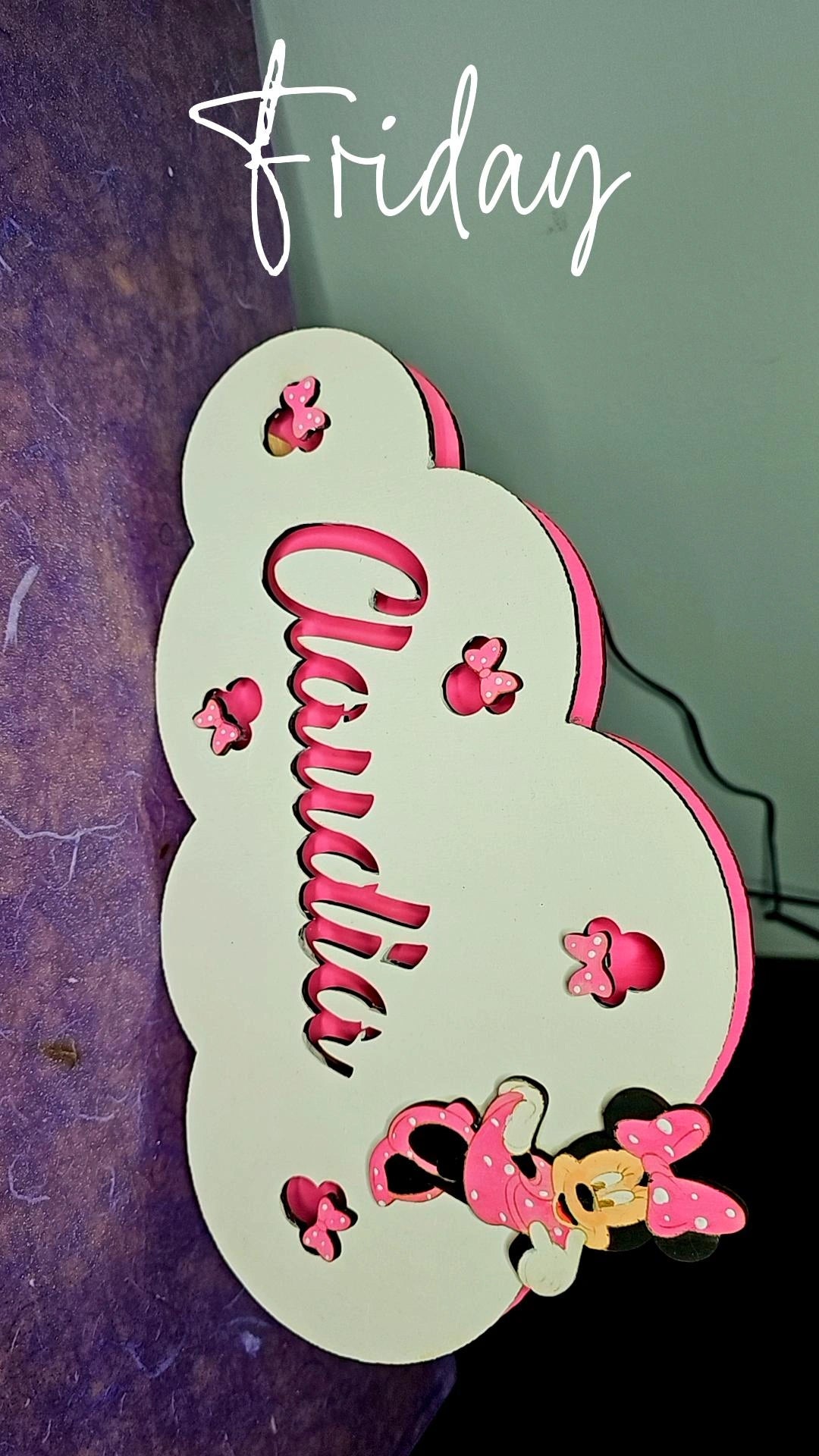Lampada nuvola personalizzata con nome