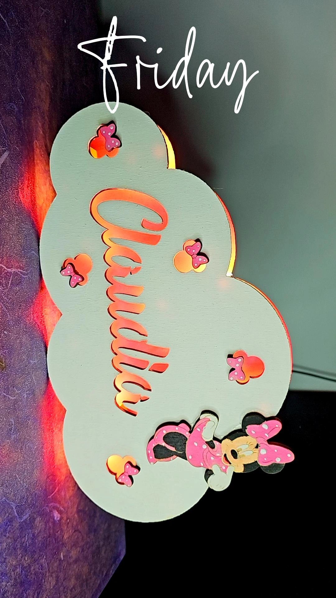 Lampada nuvola personalizzata con nome